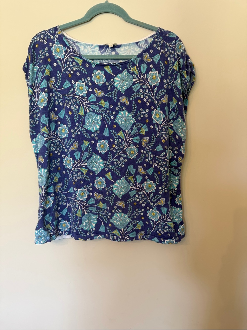Talbots tropical floral print top size XL